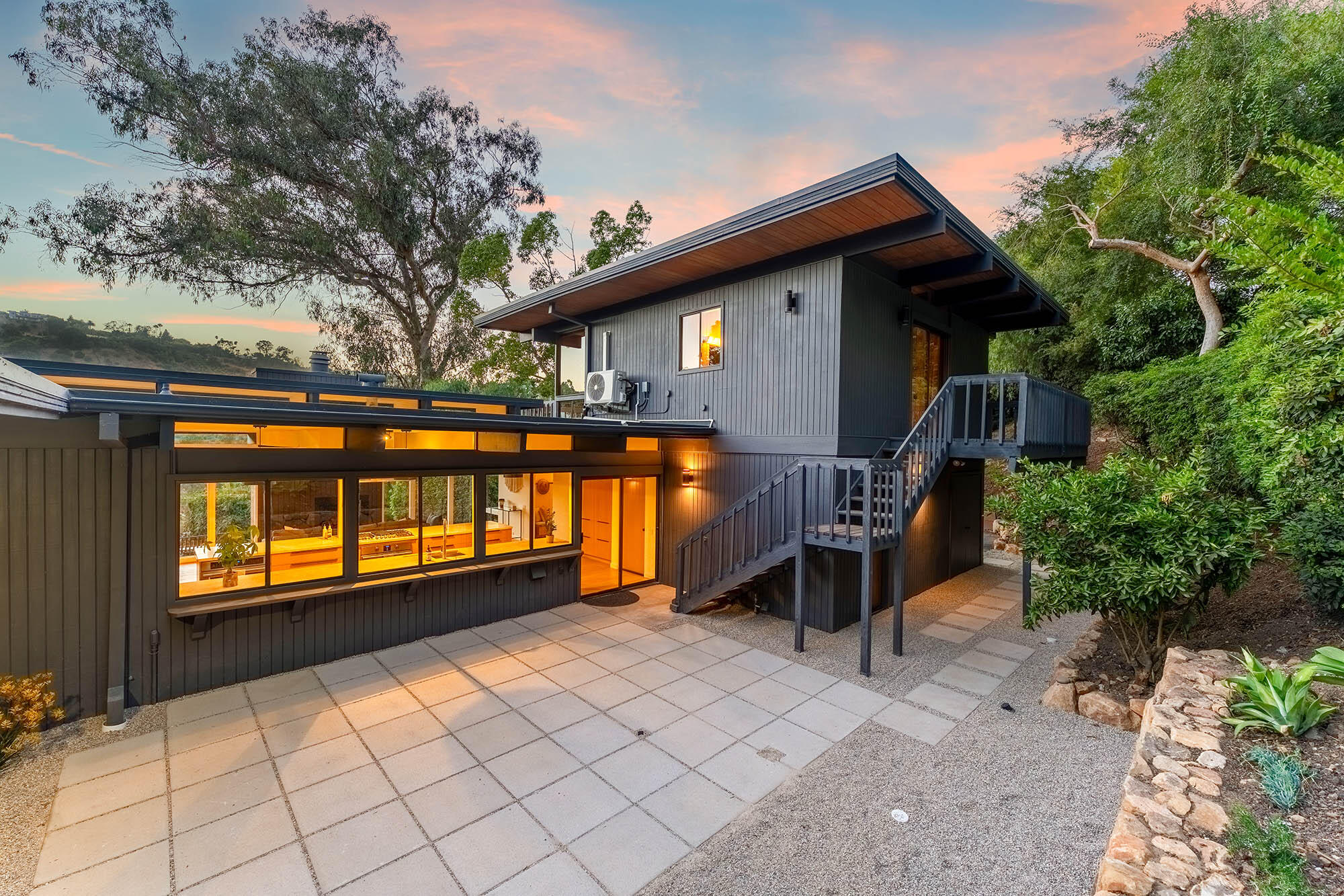 165 Canon View Road Santa Barbara, CA 93108 - Photo 36 of 59 Twilight back patios - 165 Canon View Rd