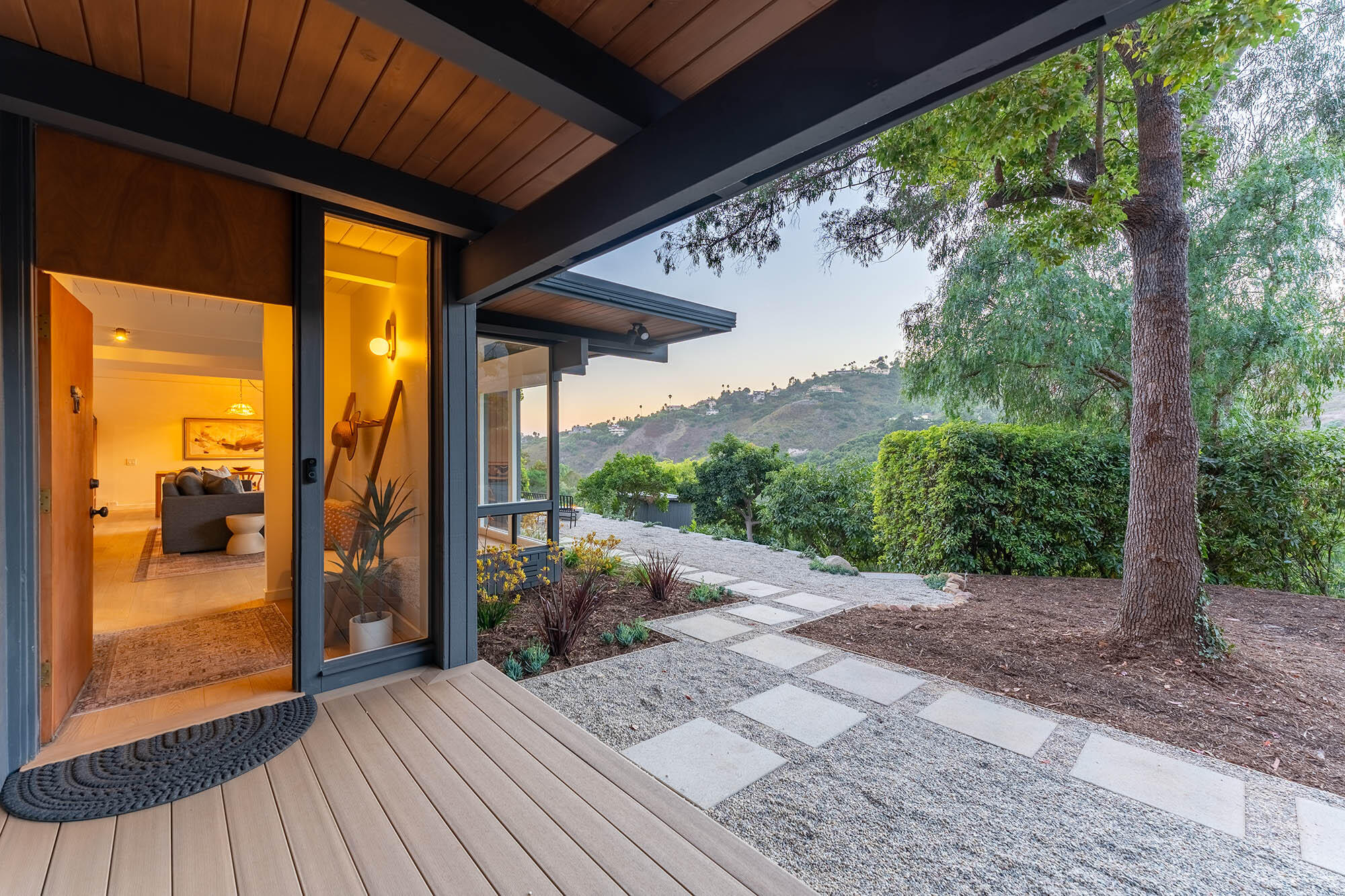 165 Canon View Road Santa Barbara, CA 93108 - Photo 43 of 59 Twilight Entry - 165 Canon View Rd