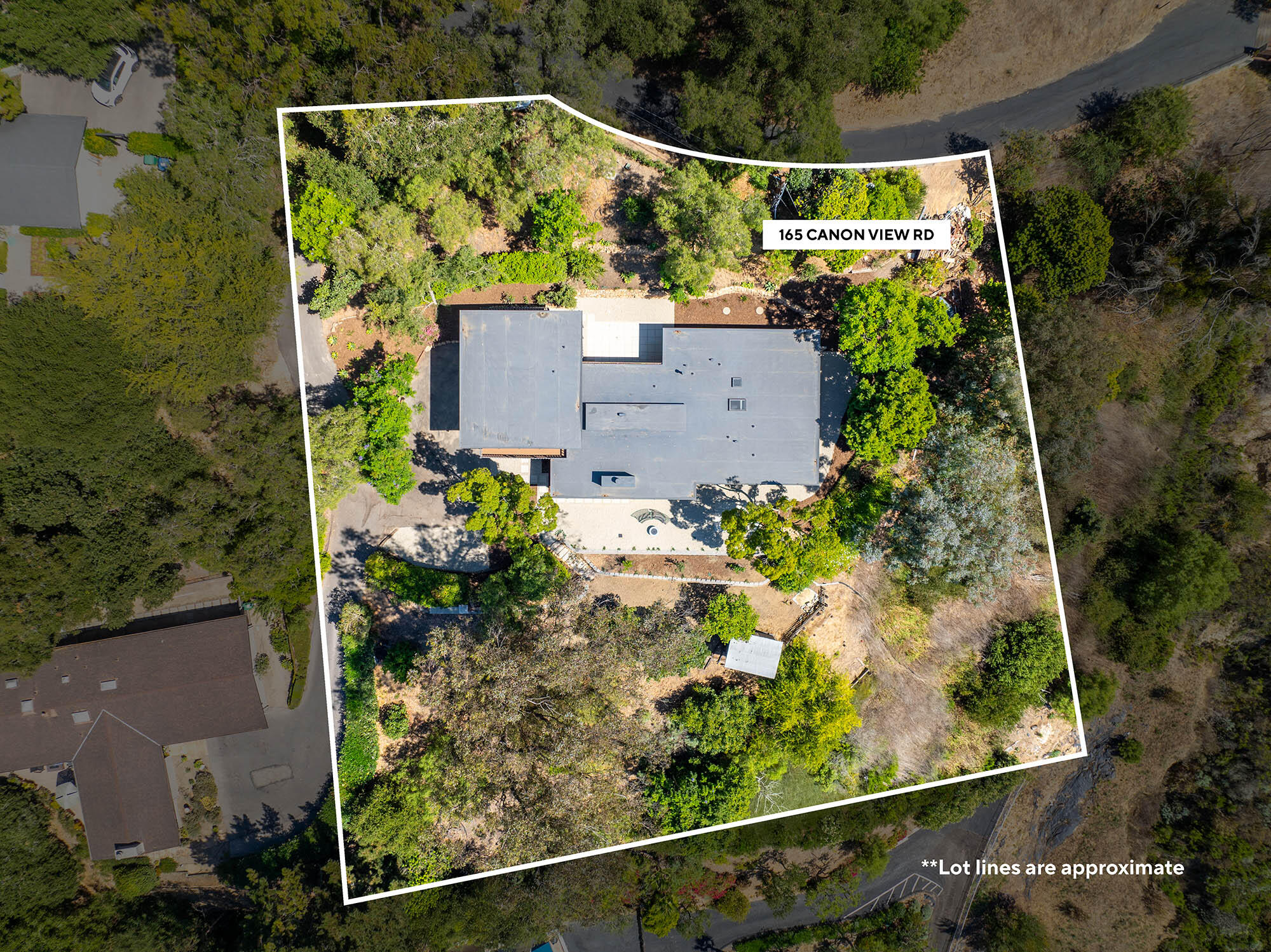 165 Canon View Road Santa Barbara, CA 93108 - Photo 47 of 59 Aerial Lot view - 165 Canon View Rd
