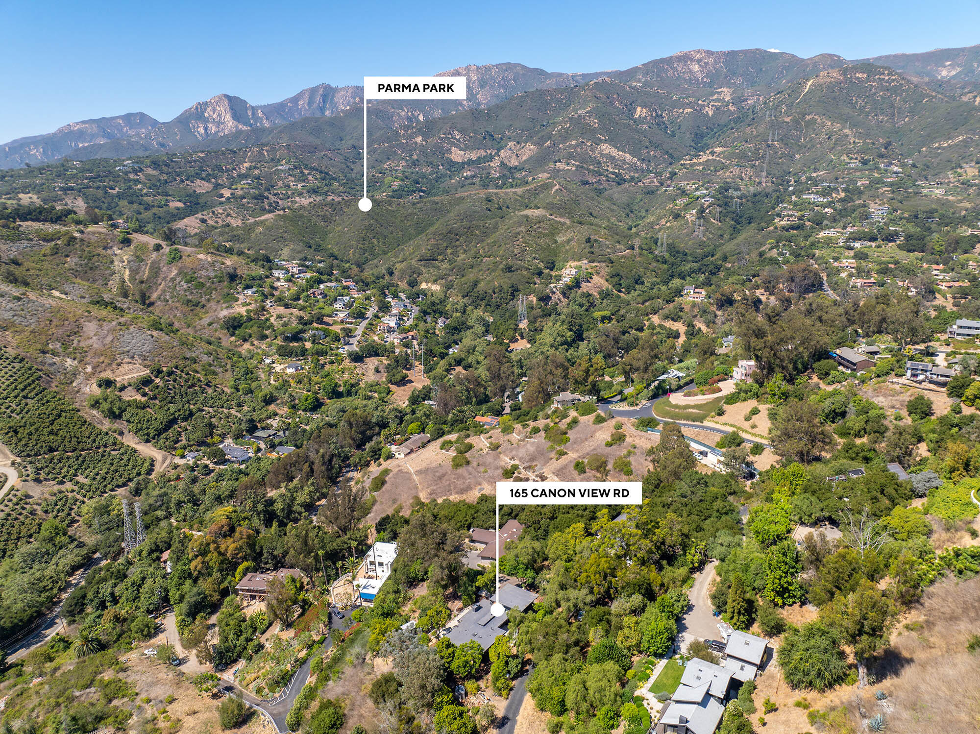 165 Canon View Road Santa Barbara, CA 93108 - Photo 49 of 59 Aerial north west - 165 Canon View Rd