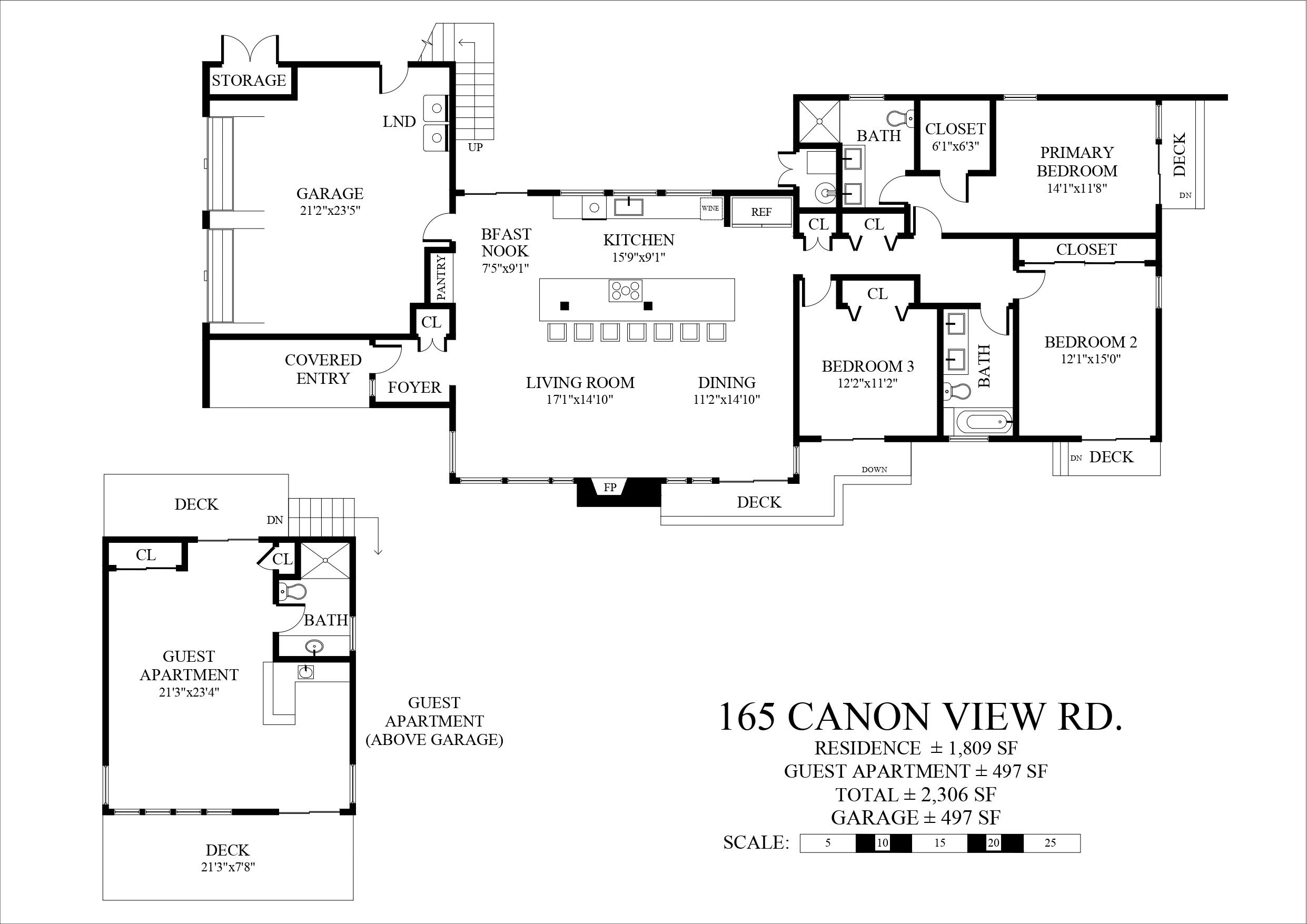 165 Canon View Road Santa Barbara, CA 93108 - Photo 59 of 59 Floor Plan - 165 Canon View