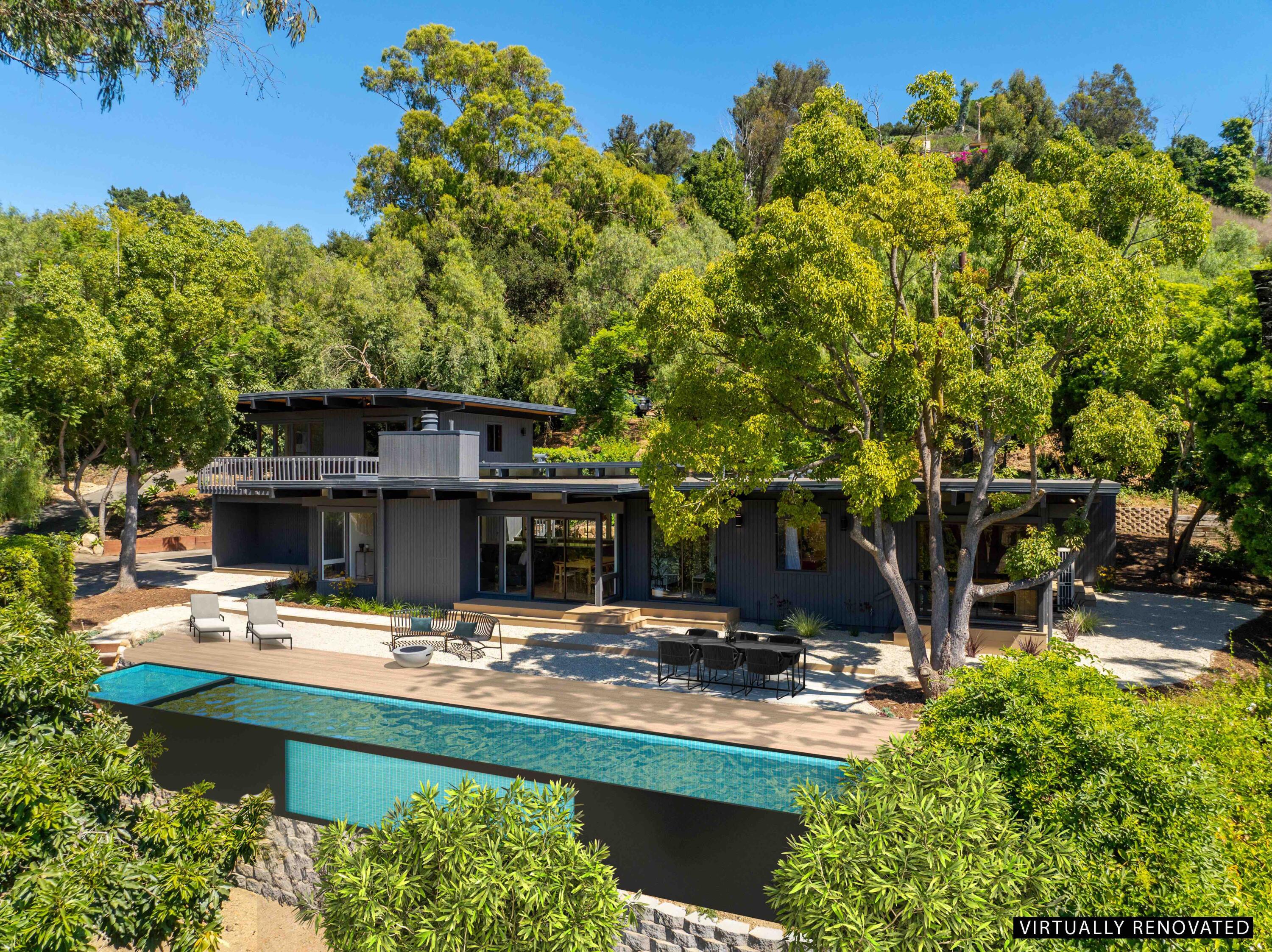 165 Canon View Road Santa Barbara, CA 93108 - Photo 10 of 59 VR Pool Aerial front corner