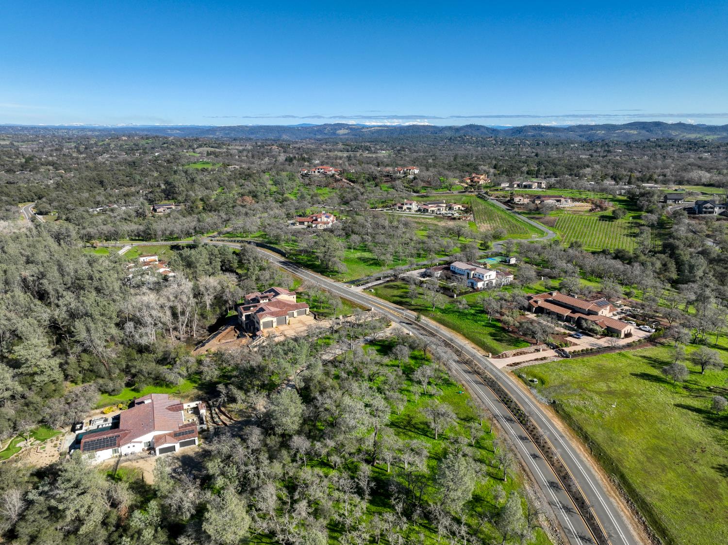 6806 Rutherford Canyon Road Loomis, CA 95650 - Photo 27 of 36 an aerial view of residential houses with outdoor space and trees