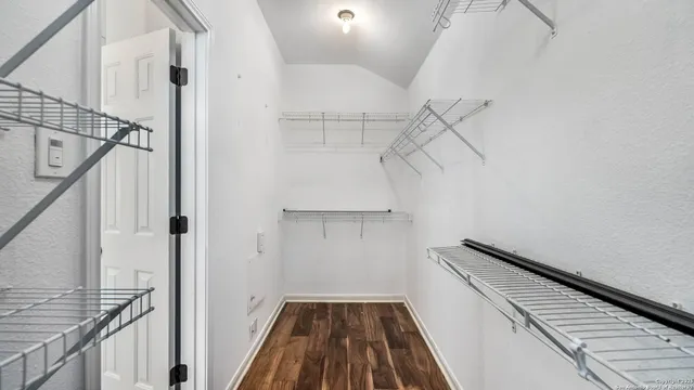 a view of a walk in closet