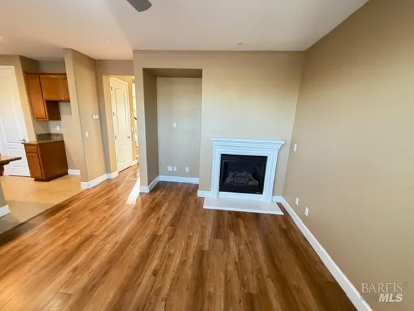 a view of a room with tiles and windows