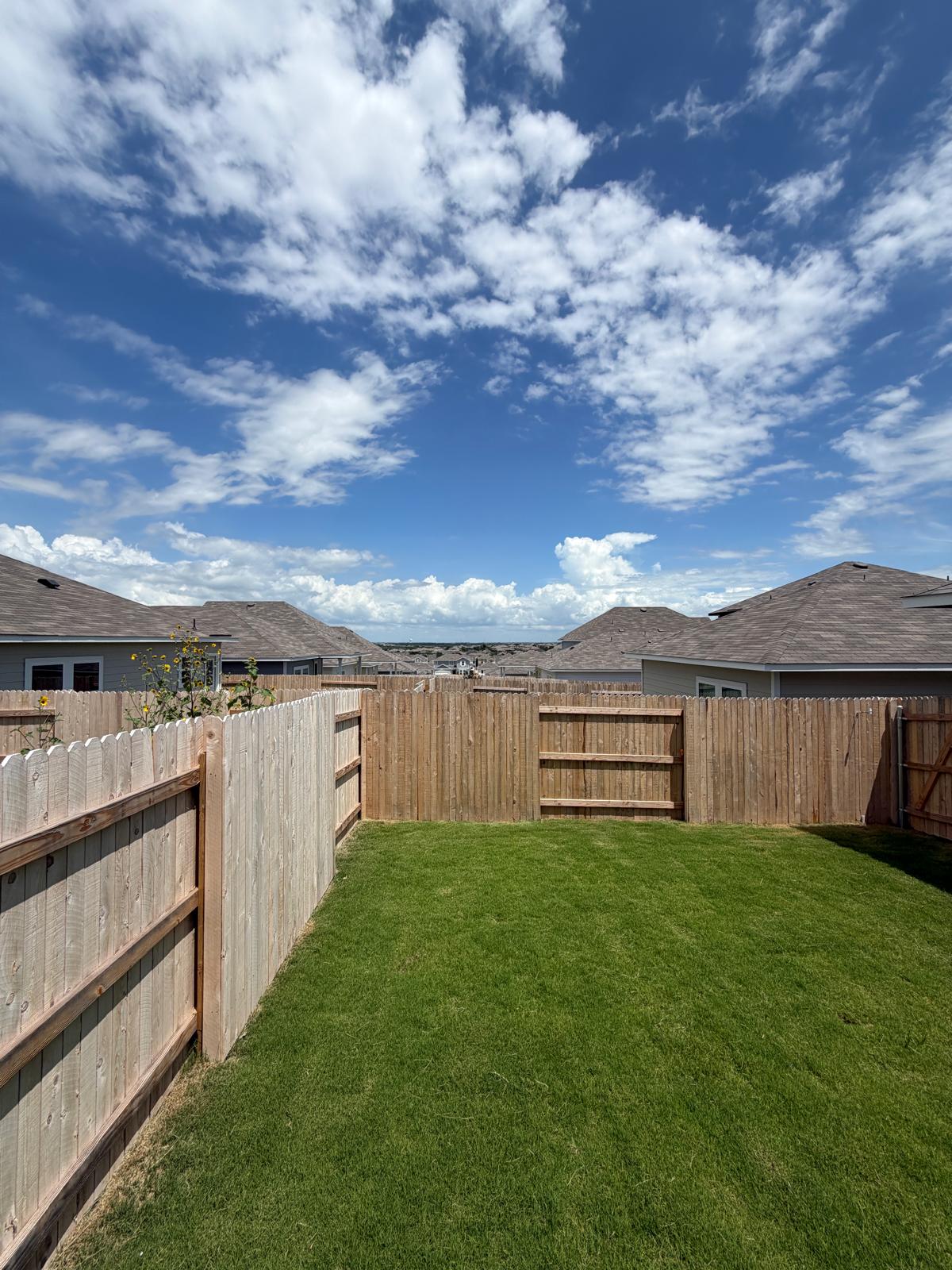 2612 Towy Road Manor, TX 78653 - Photo 33 of 35 A generous backyard, fully fenced, offers a clear view of the distant horizon.