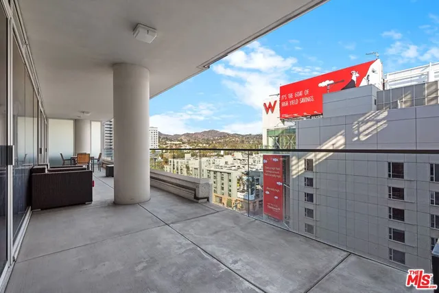 a view of an outdoor space with seating area