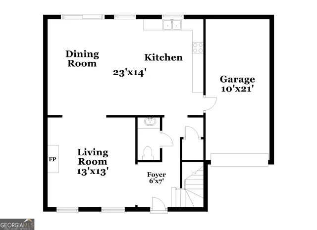 a picture of floor with a white bed