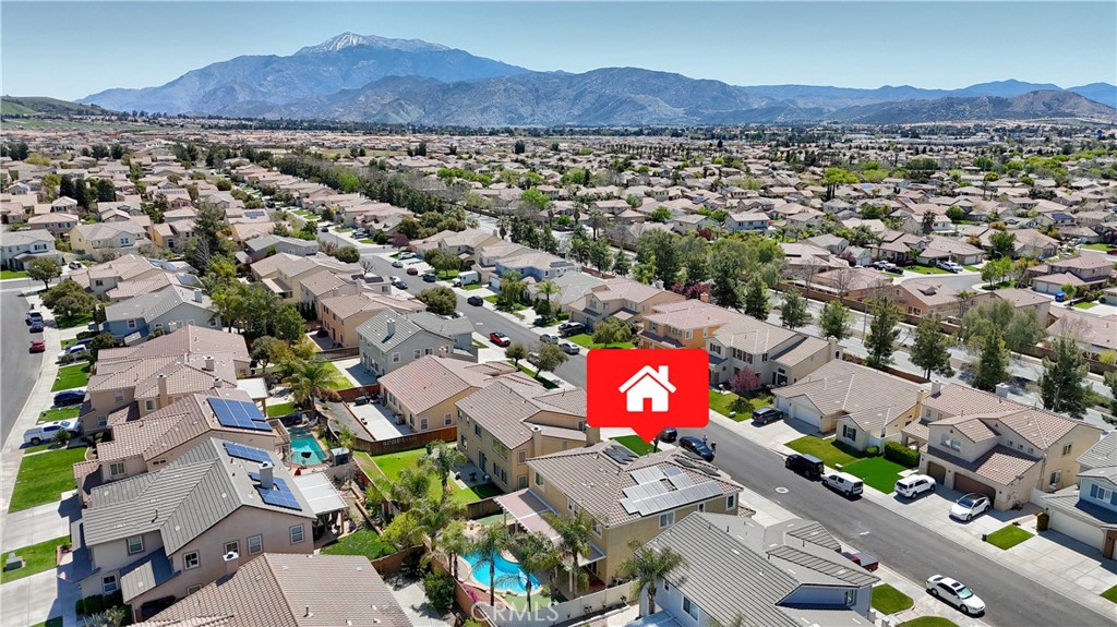 1442 Midnight Sun Drive Beaumont, CA 92223 - Photo 44 of 46 an aerial view of a city with lots of residential buildings