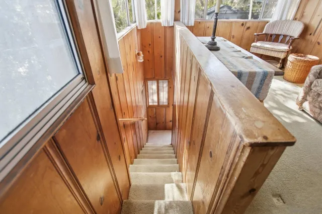 a view of balcony and furniture