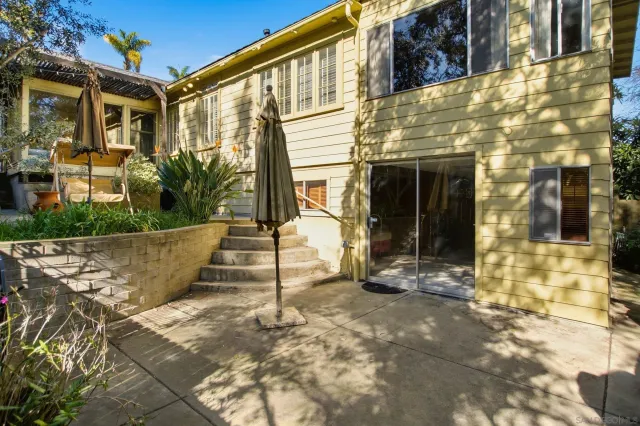 a view of a building with a outdoor space