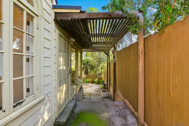 a view of balcony with pathway