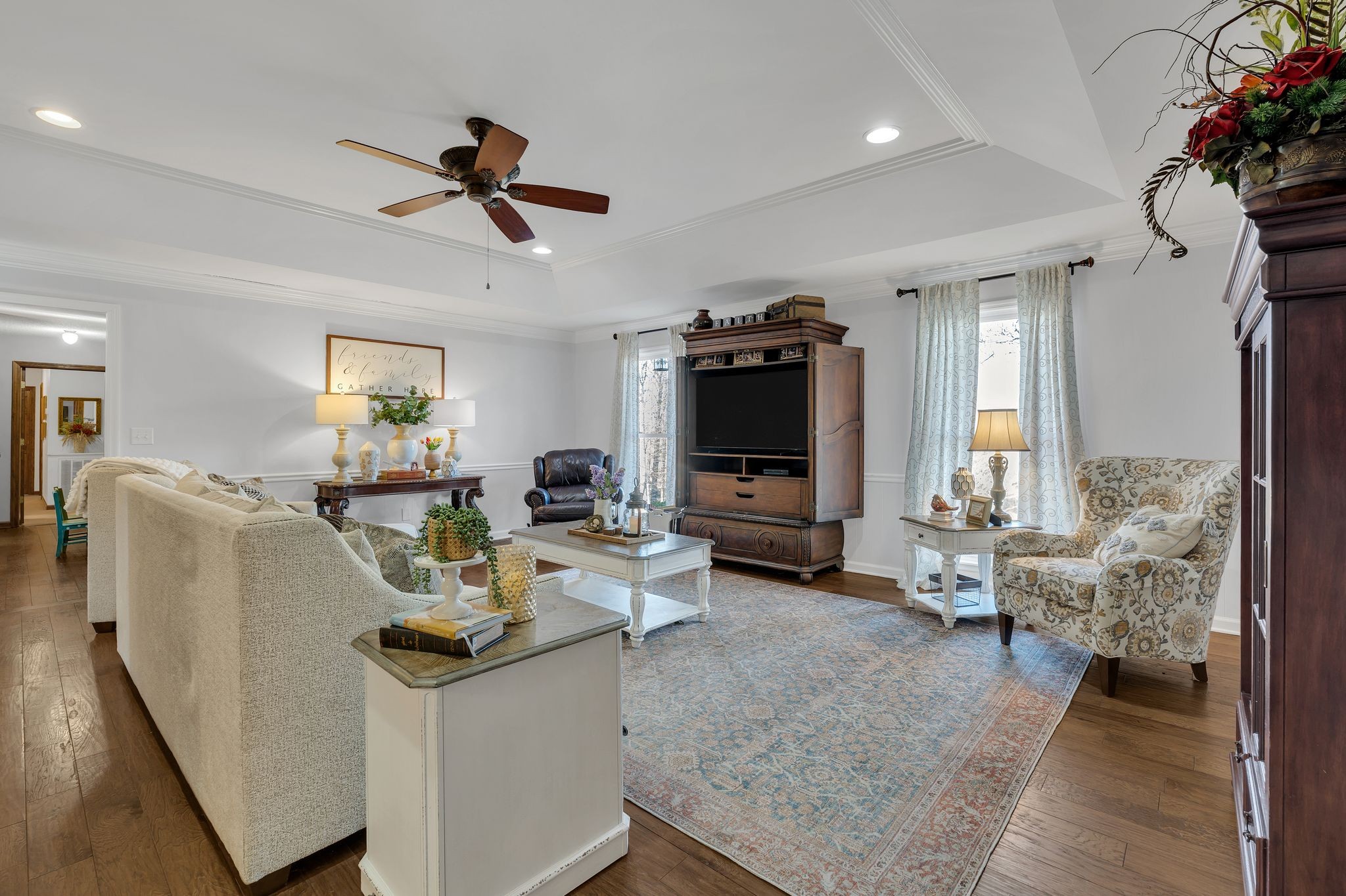 729 Rabbit Trail Road Leoma, TN 38468 - Photo 11 of 52 a living room with furniture and a flat screen tv
