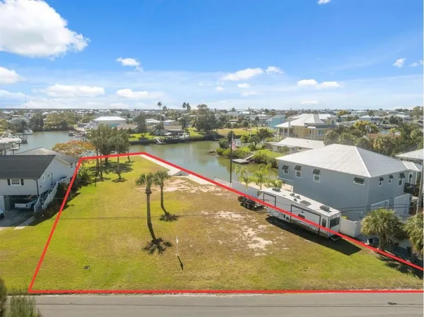 a view of a lake with a terrace