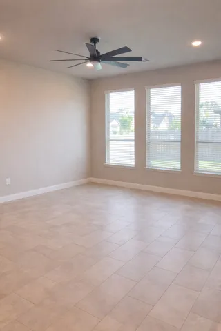 an empty room with a window