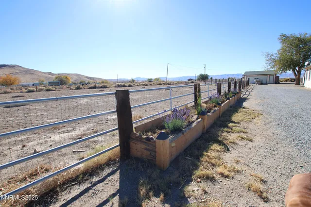 a view of a terrace with a bench