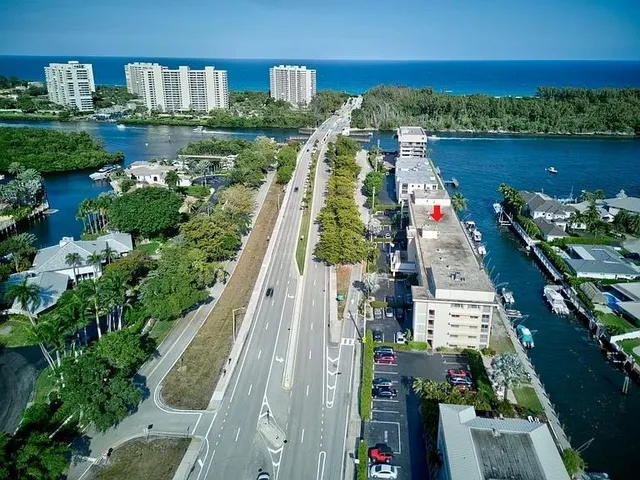 a view of city and a lake