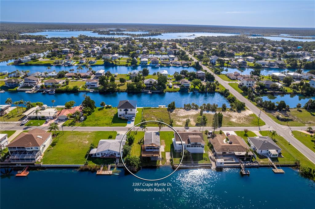 3397 Crape Myrtle Drive Hernando Beach, FL 34607 - Photo 14 of 76 an aerial view of a house with a ocean view