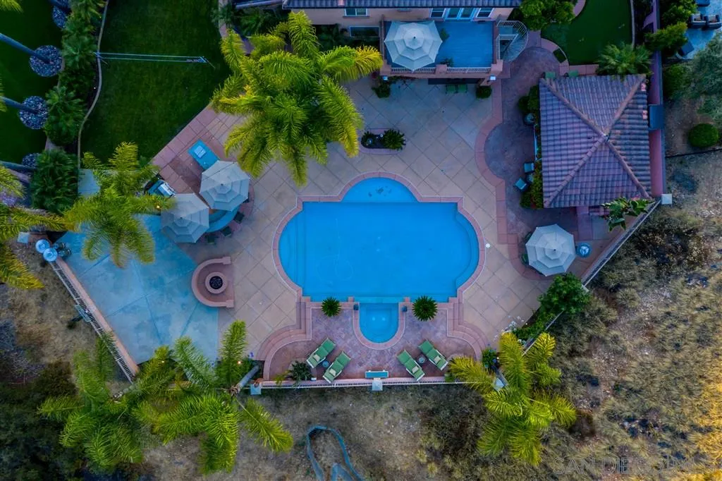 11683 Eastfield Road Poway, CA 92064 - Photo 21 of 21 an aerial view of a house yard and swimming pool