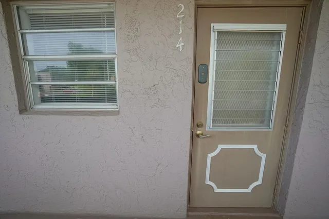 a view of front door