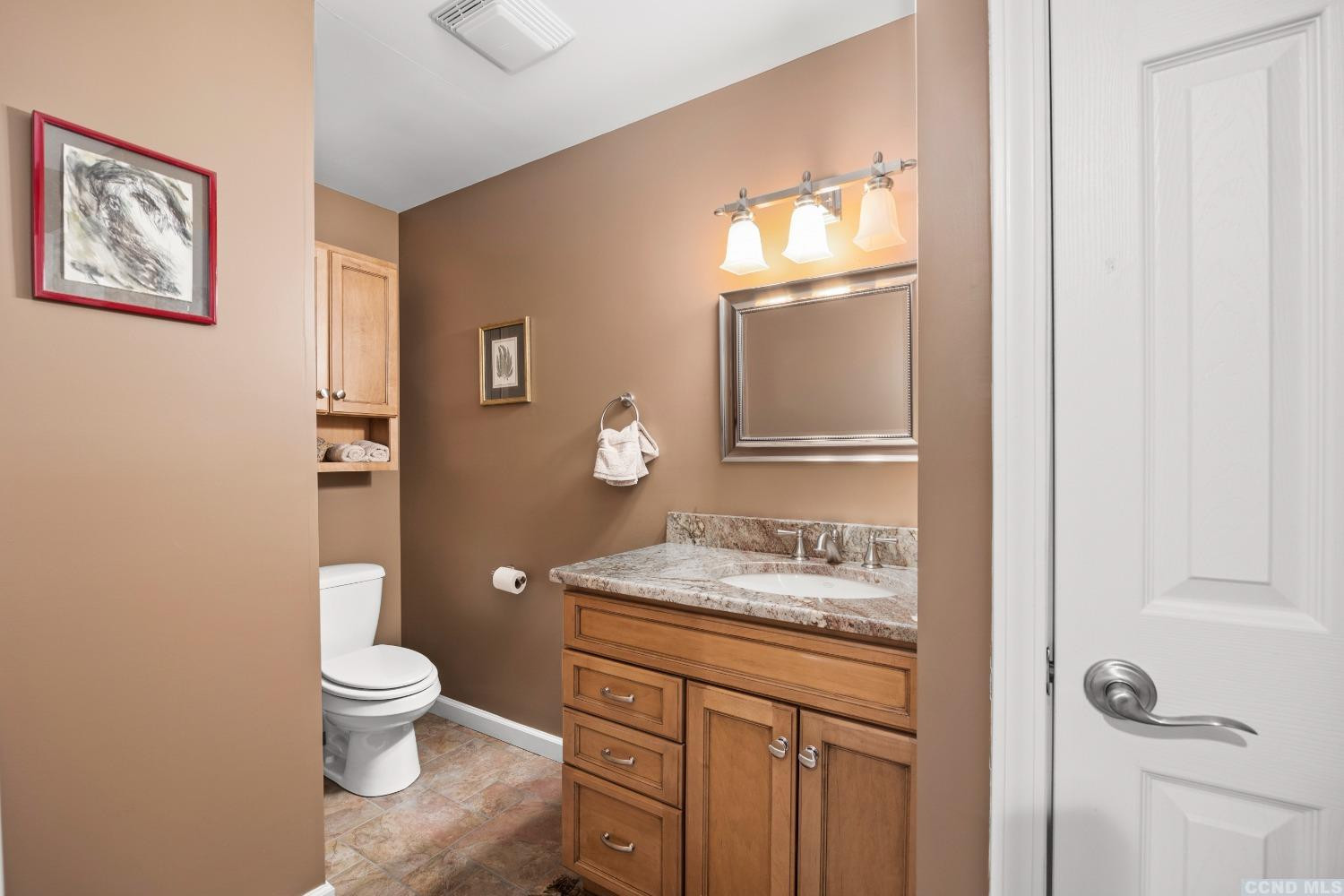 17 Academy Hill Drive Hudson, NY 12534 - Photo 27 of 35 a bathroom with a granite countertop toilet sink and mirror