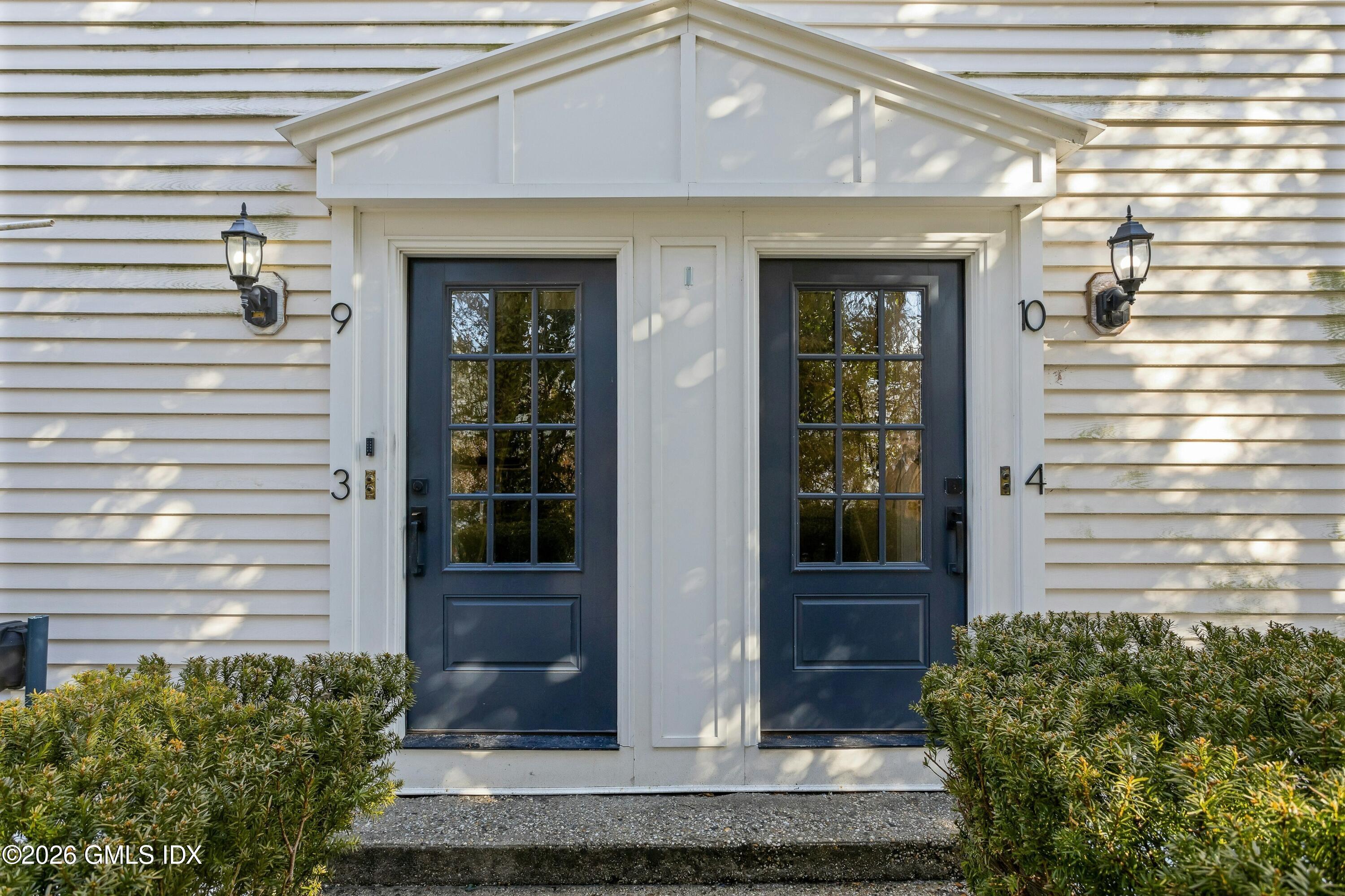 a front view of a house