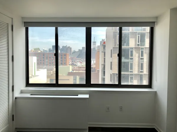 a view of a window in a room