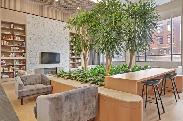 a view of a patio with couches and potted plants