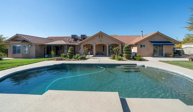 a view of a house with a patio