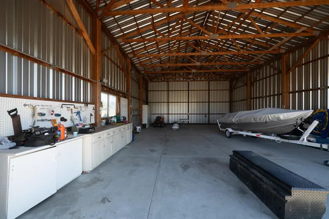 a view of a garden with a fountain