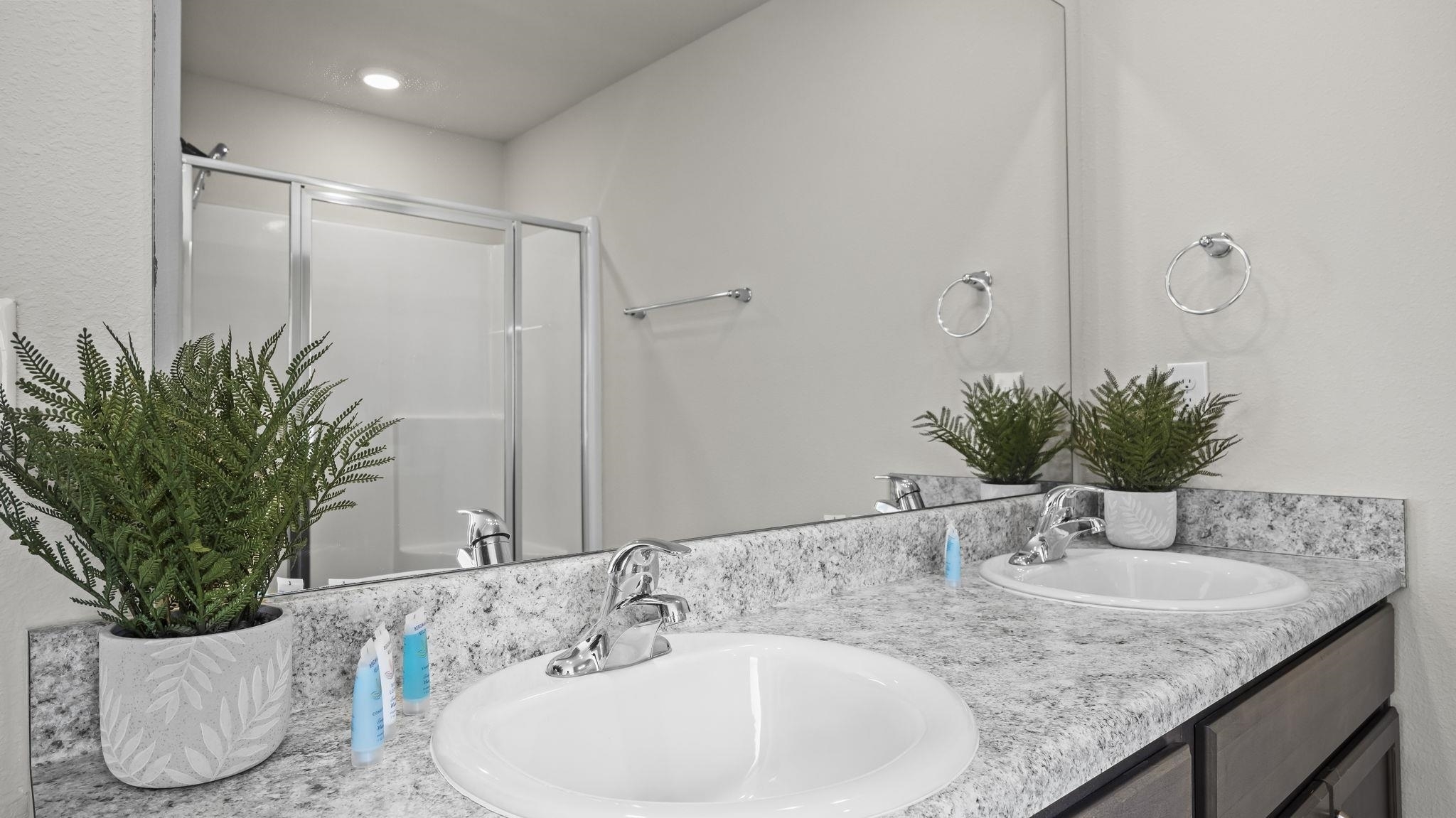 224 Burnston Way Foley, AL 36535 - Photo 31 of 42 Bathroom featuring a stall shower and double vanity