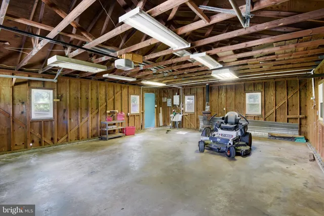 a car parked in garage