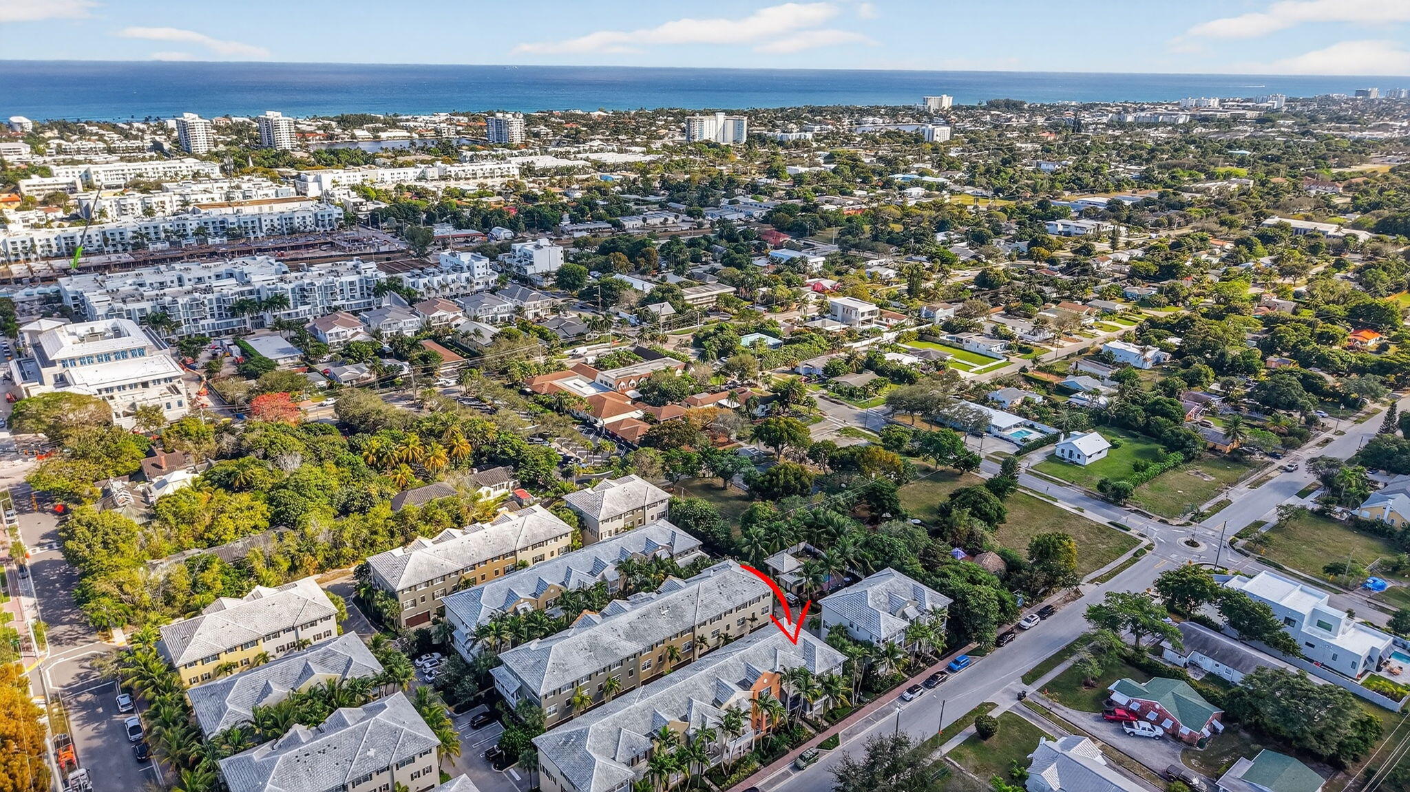 119 Southwest 2nd Avenue Delray Beach, FL 33444 - Photo 59 of 63 an aerial view of a residential houses with city view