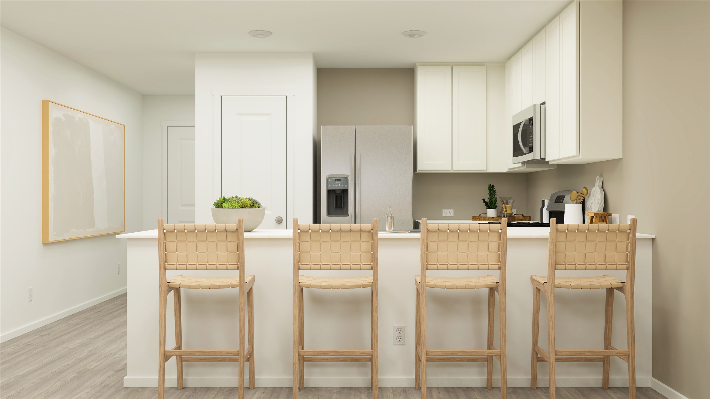 331 Pink Footed Pass Kyle, TX 78640 - Photo 22 of 31 a white kitchen with stainless steel appliances granite countertop a white cabinets and a refrigerator