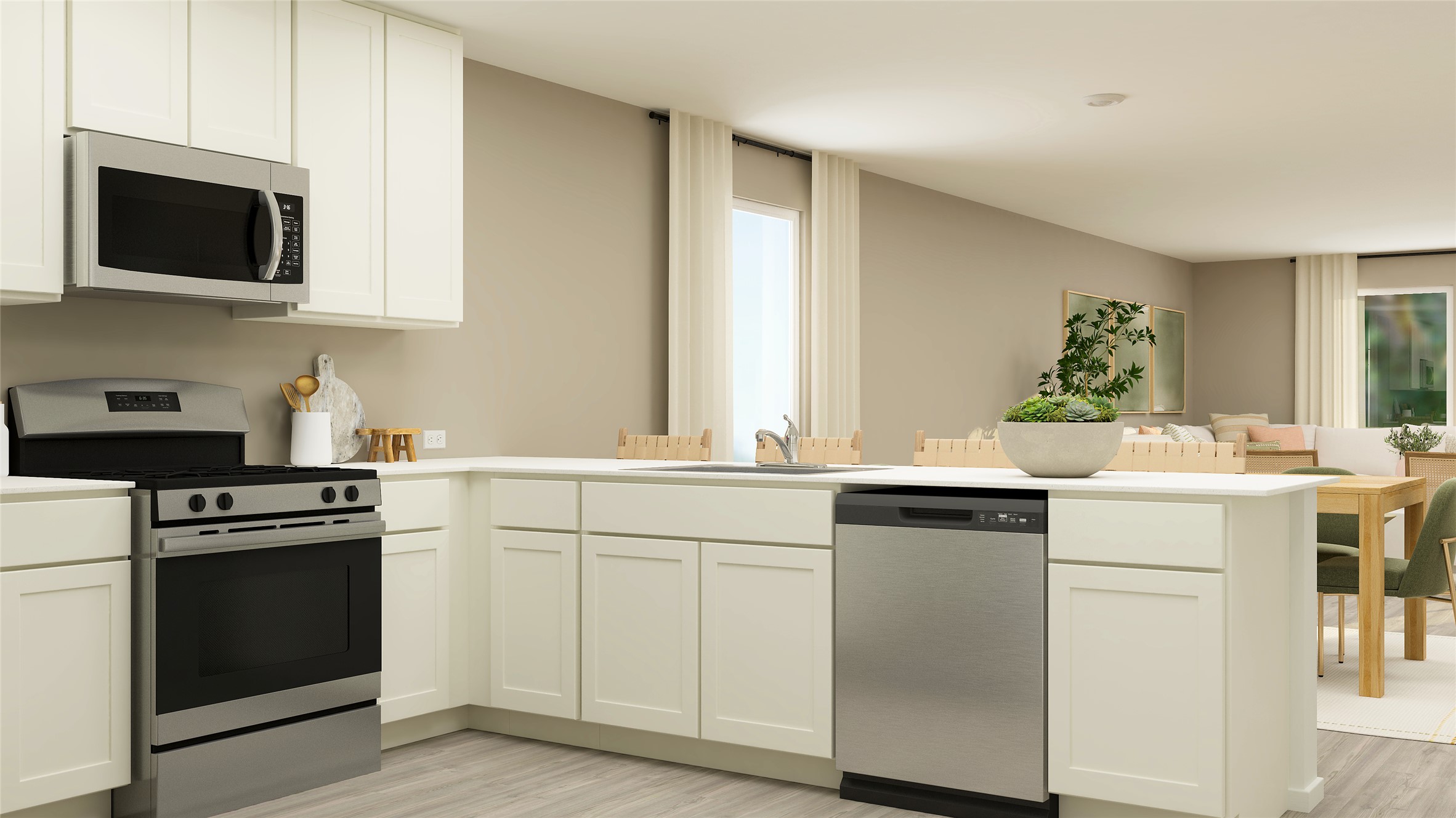 331 Pink Footed Pass Kyle, TX 78640 - Photo 24 of 31 a kitchen with a sink stove and microwave
