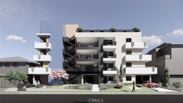 a front view of a building with street view