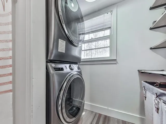 a view of entryway and workspace