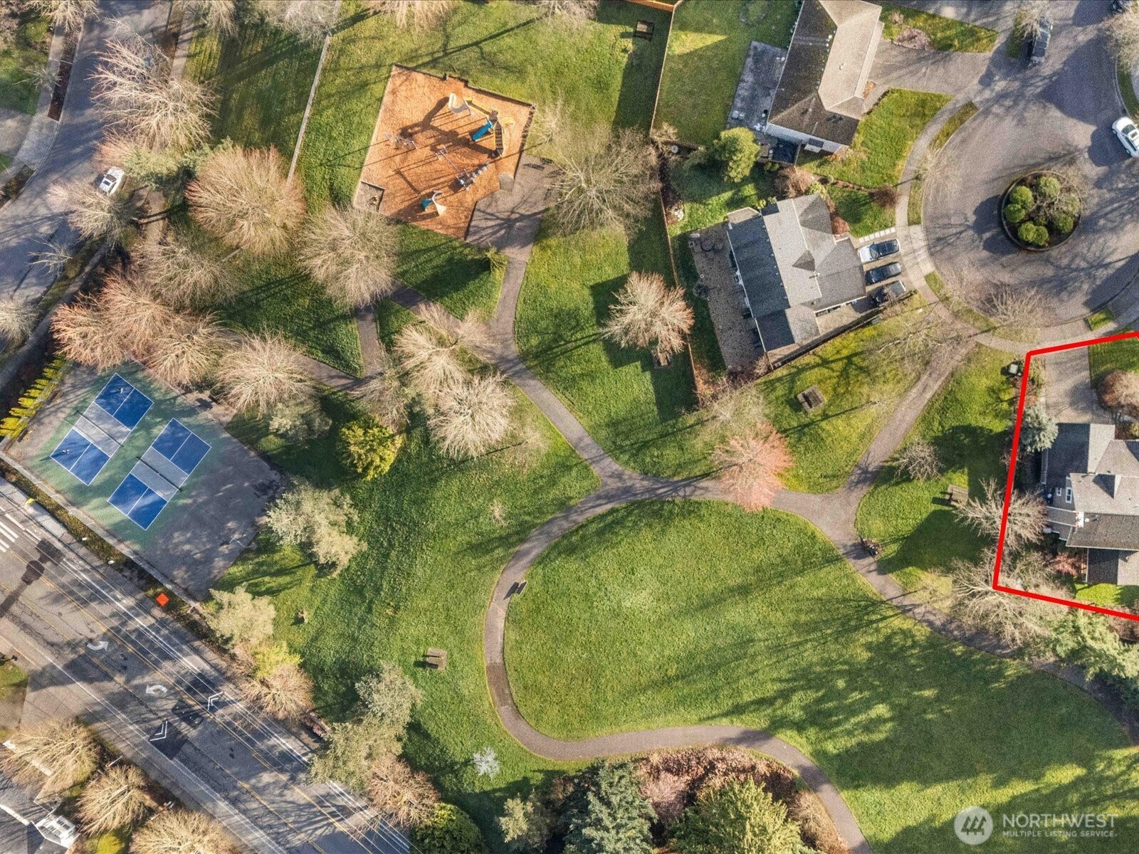 12103 Northeast 168th Place Bothell, WA 98011 - Photo 29 of 36 an aerial view of residential houses with outdoor space