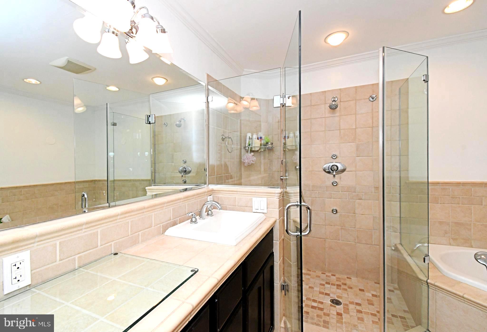 1651 Covington Road Yardley, PA 19067 - Photo 35 of 59 a spacious bathroom with a shower sink mirror and