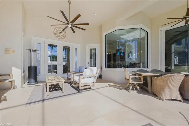 a outdoor living space with furniture