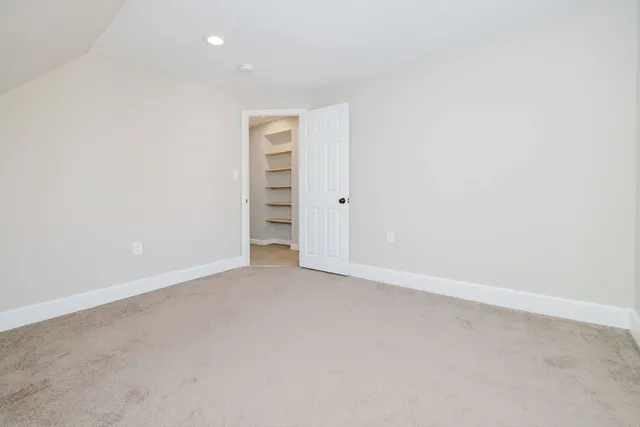 an empty room with closet