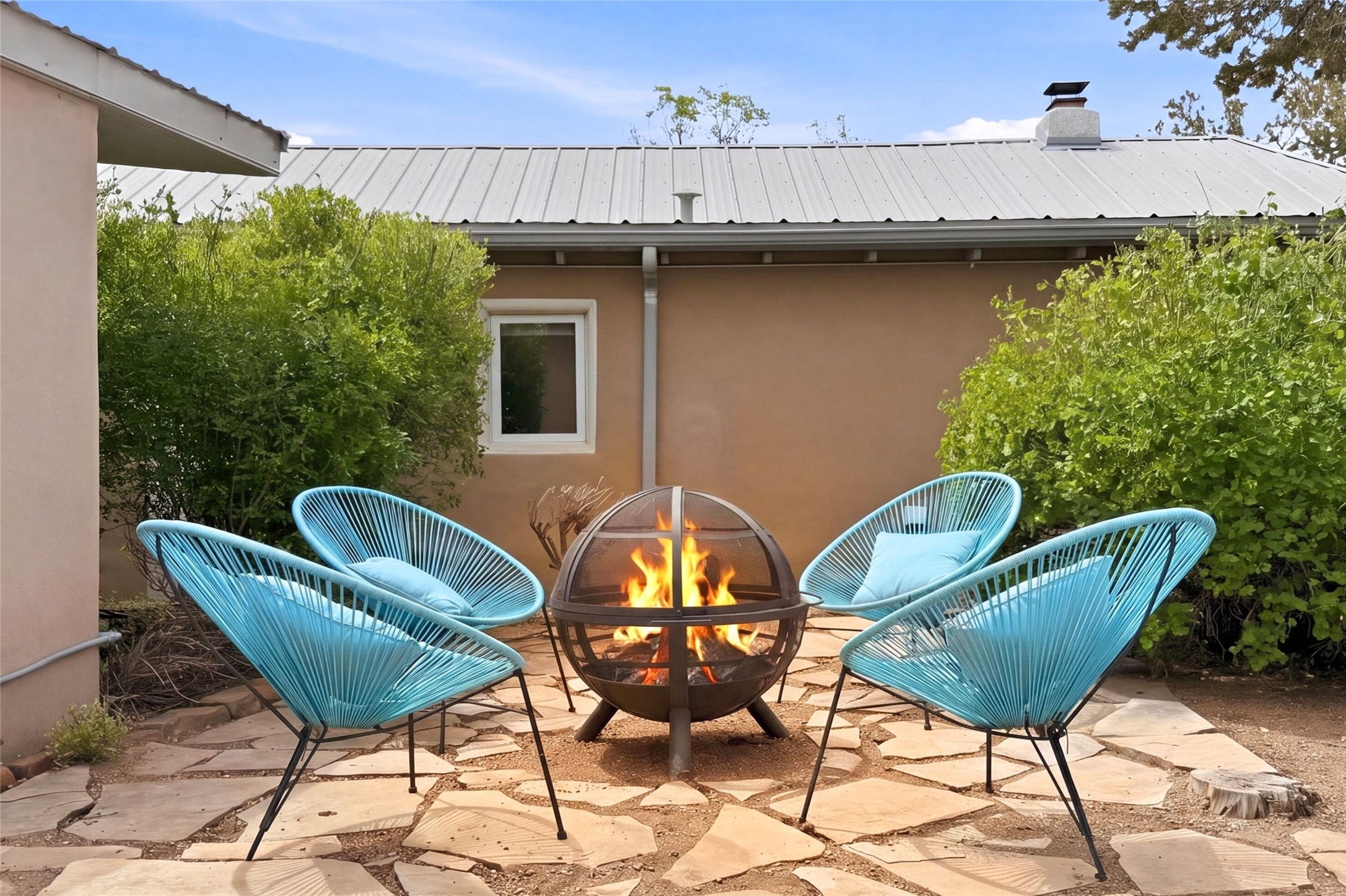 55 Paseo Del Rancho Santa Fe, NM 87506 - Photo 51 of 61 Fire globe patio