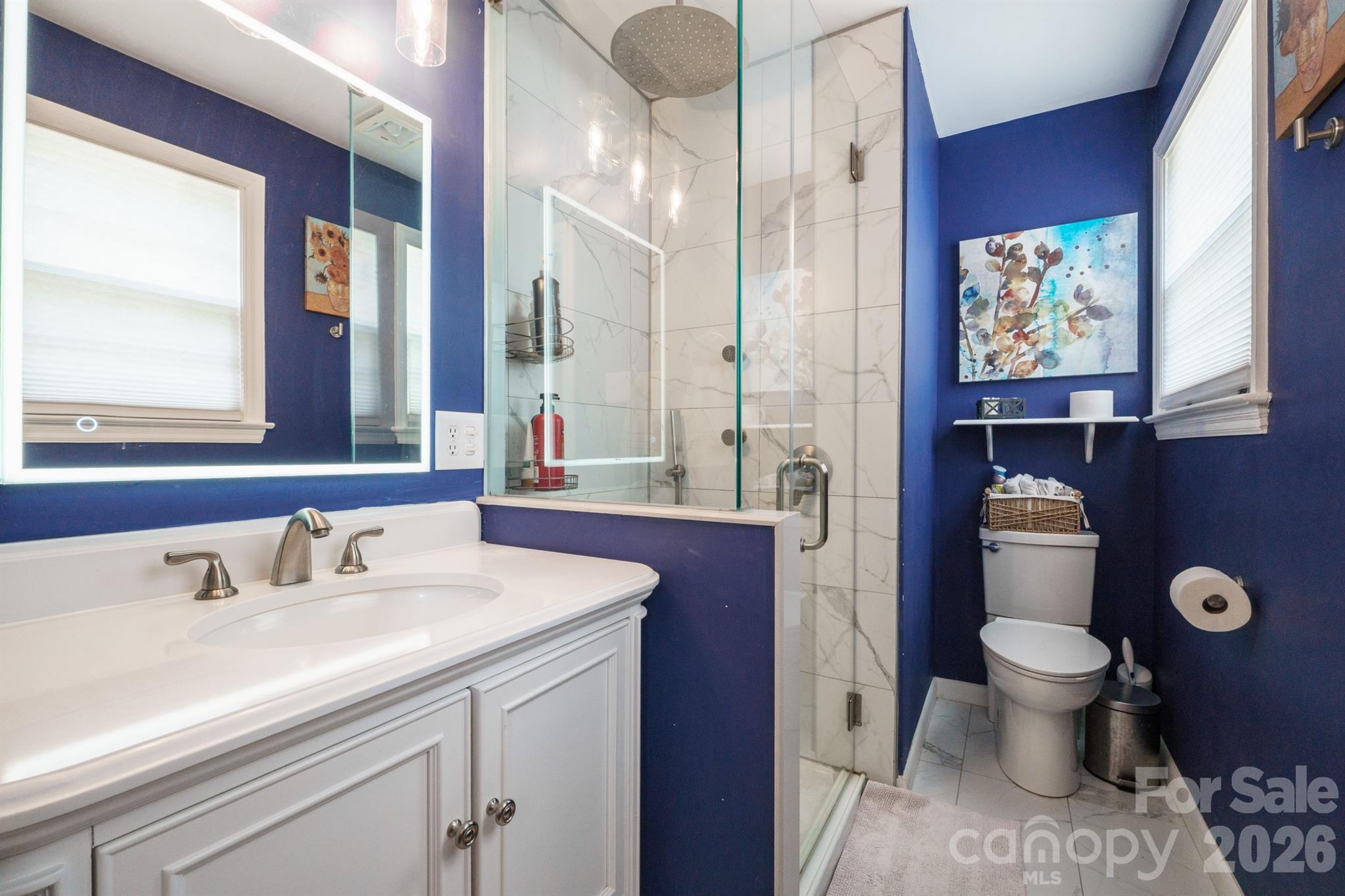 712 2nd Avenue Northwest Conover, NC 28613 - Photo 21 of 33 a bathroom with a sink and a large mirror