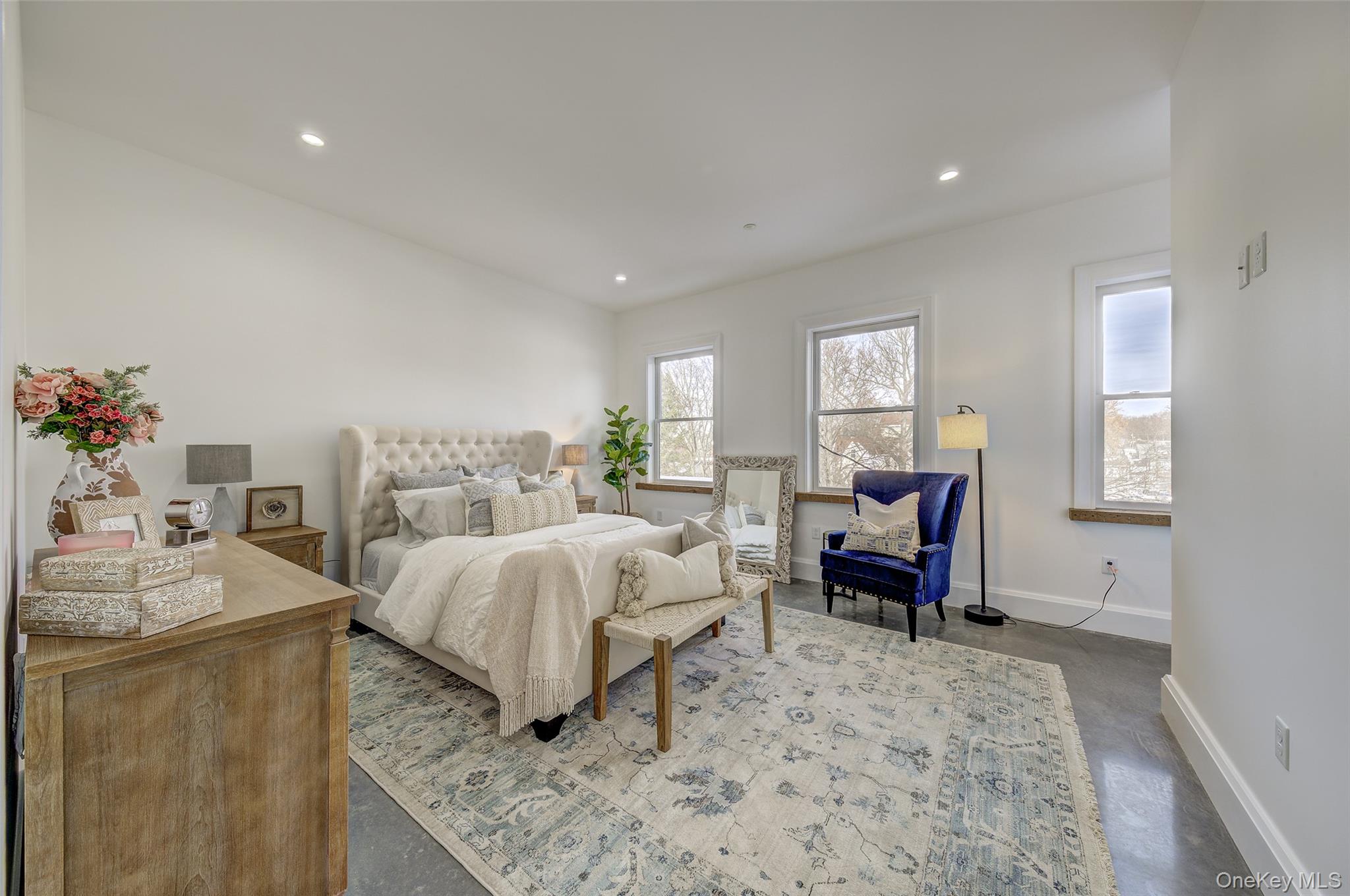 226 Main Street, Unit 302 Beacon, NY 12508 - Photo 8 of 43 Bedroom featuring recessed lighting and finished concrete flooring