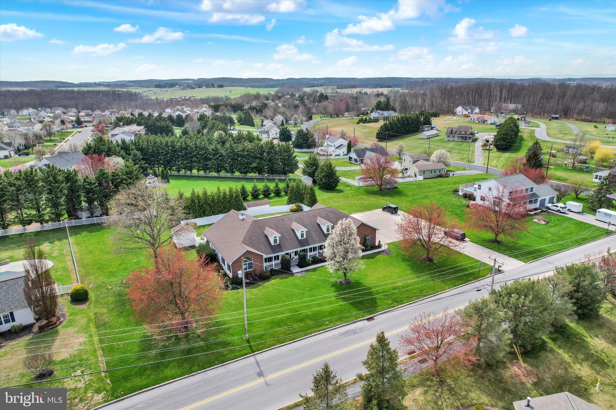 266 Fairview Drive Hanover, PA 17331 - Photo 41 of 49 an aerial view of a house with garden space and street view