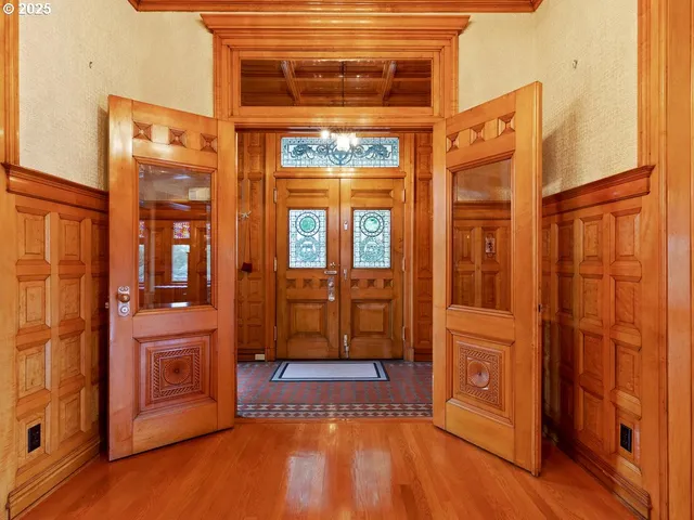 view of an entryway with a door