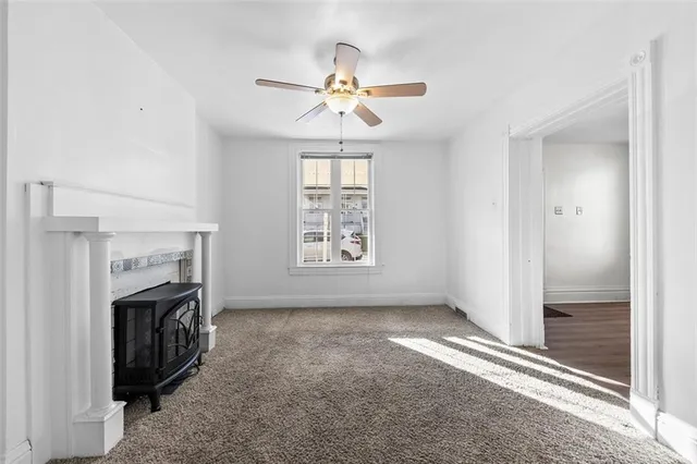a view of livingroom with window fireplace