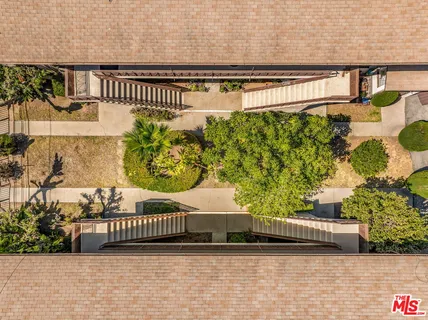a view of a balcony with an outdoor space