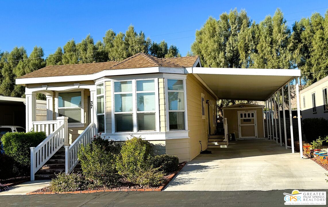 17640 Corkill Road, Unit 37 Desert Hot Springs, CA 92241 - Photo 3 of 35 a view of a house with outdoor space