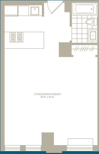 225 Rector Place, Unit 2DD Manhattan, NY 10280 - Photo 12 of 12 a picture of a floor plan